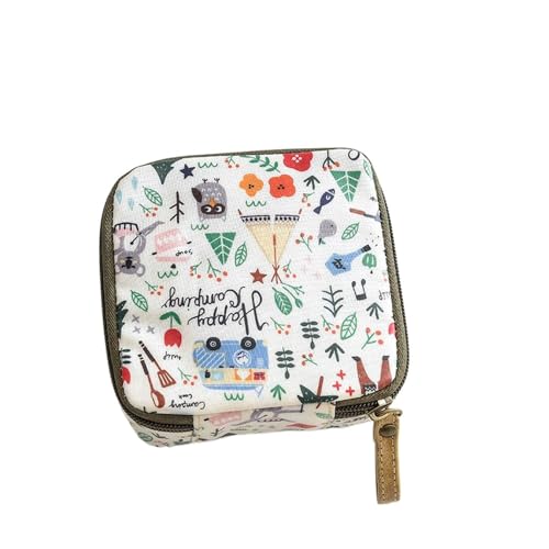 zaoalife Cute Minimalist Sanitary Zipper Bag Women Storage Purse, Sanitary Napkins Waterproof Storage Bag Makeup Bags