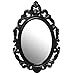 Stratton Home D?cor White Baroque Mirror Black