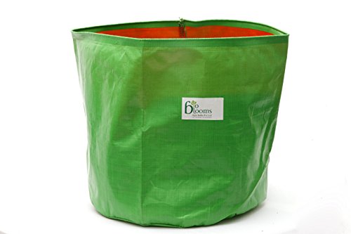 Bio Blooms Agro India Pvt.Ltd. 15X15Inch HDPE Plant Grow Bags for Terrace Gardening | Pack of 1 | Green & Orange Color | Outdoor Use (B071H6TF5W) Amazon Price History, Amazon Price Tracker