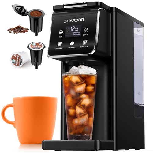 SHARDOR Coffee Maker Hot & Iced With Bold Setting,Single Serve Coffee Maker For K Cup And...