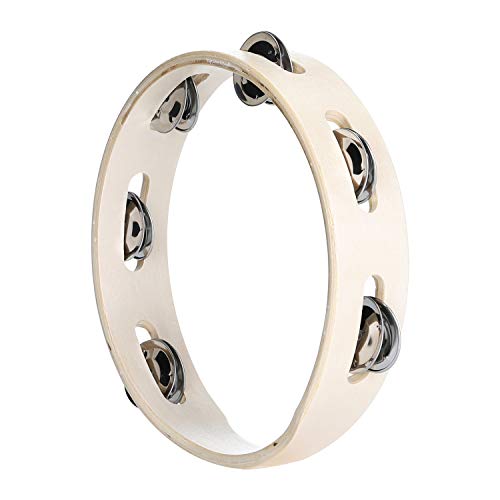 Musfunny Tambourines 8 Inch Hand Held Drum Ring Bell Birch Metal Jingles Musical Educational Percussion Instrument For Adults Ktv Party Kids Games (8 Inch Ring) #TOP1