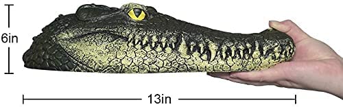 Geniff Floating Alligator Head, Pool Accessories Float Alligator For Koi Pond Decoration And Protection To Scare Heron Away #TOP3