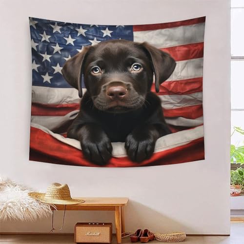 Couverture murale 3D poster mural suspendre labrador pour salon et chambre