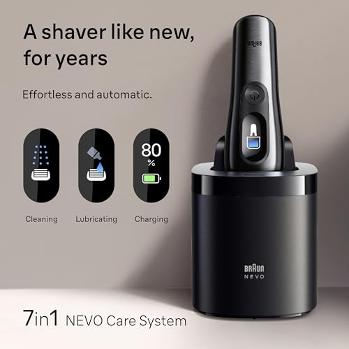 Braun NEVO Men’s Electric Shaver with AeroTouch Technology, Graphite