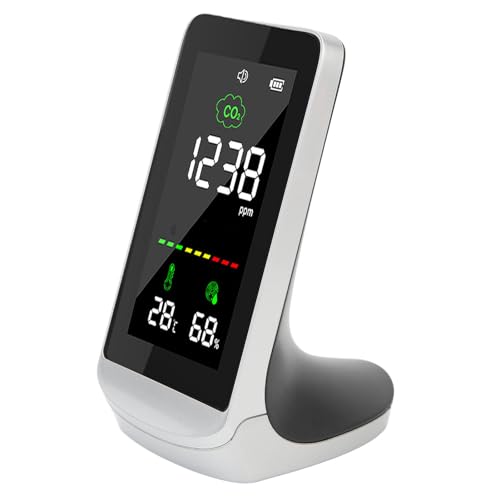 Humidity Gauge Indoor Thermometer, Air Quality Monitor LCD Screen Real Time Monitoring Portable Indoor Temperature and Humidity Tester for Outdoor/Indoor