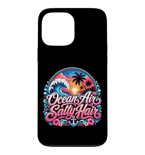 Ocean Air Salty Hair Beach Vacation Summer Design �u�����h: �X�}�z�P�[�X iPhone 13 Pro Max �p