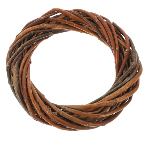 ERINGOGO Ghirlanda di Vimini Naturale 12 Cm per Decorazioni Fai da Te, Cerchio per Creare Ghirlande Natalizie, Anello a Corona per Matrimoni, Feste e Arredamento Casa