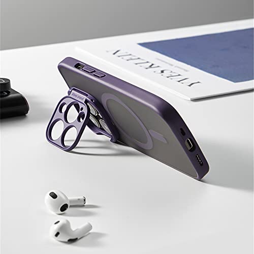 Coque iPhone 14 Pro Max violette rigide antichoc avec protection objectif
