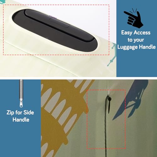 Image of HOKIPO 220gsm Durable and Washable Suitcase Covers for Trolley Suitcase, Small (18-19inch) - Skyline Compass (AR-6343-D2)