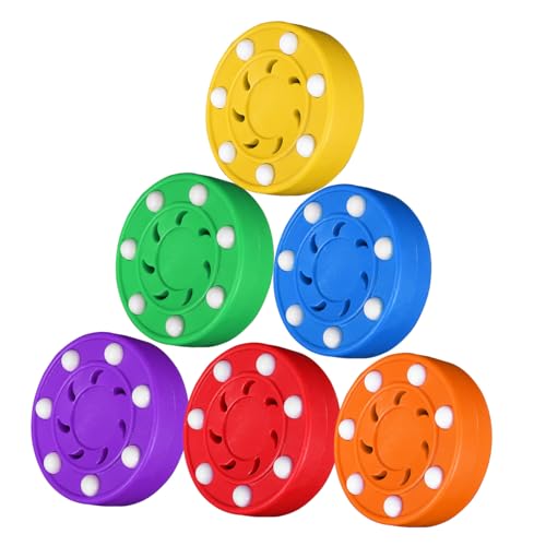 POPETPOP 6 Hockey Training Smooth Rolling High Visibility Balls for Street or Floor Hockey