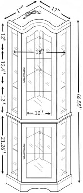 Corner Shelf – Elegant Glass Display Cabinet for Collectibles and Showcase