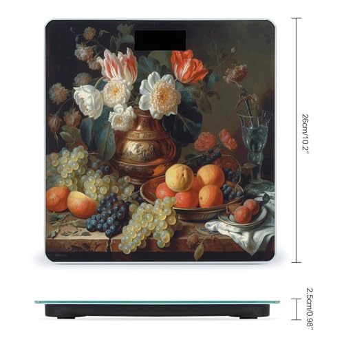 Báscula digital de baño con pantalla LCD y vidrio templado miniatura 2