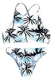 Cupshe Fashion Women's Coconut Palm Tank Halter Padding Bikini Set (M)