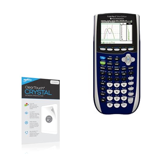 BoxWave Screen Protector Compatible with Texas Instruments TI-84 Plus C Silver Edition - ClearTouch Crystal (2-Pack), HD Film Skin - Shields from Scratches