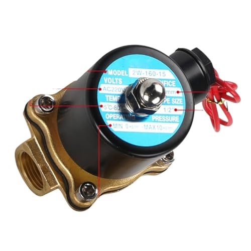 Électrovanne laiton DN10 12V normalement fermée pour circuit d'eau domestique - 4