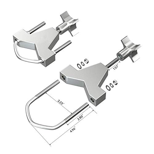 ORCISH High Lift Mount for 2"-3" Tube, Adjustable Jack Tube Mount Bracket for Jeep Wrangler JK TJ Roof Rack Front Bumper Bull Bar Roll Cage Spare Tire Toyota FJ Cruiser (Silver) - Thumbnail 3