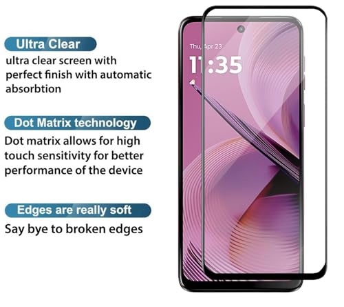 Image of 100FIT Tempered Glass For Moto G55 5G With Full Glue Edge To Edge Coverage And Easy Installation Kit