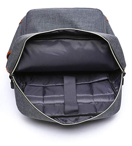Mochila ergonómica RBNT gris con puerto USB de carga para portátil de 15 pulgadas 3