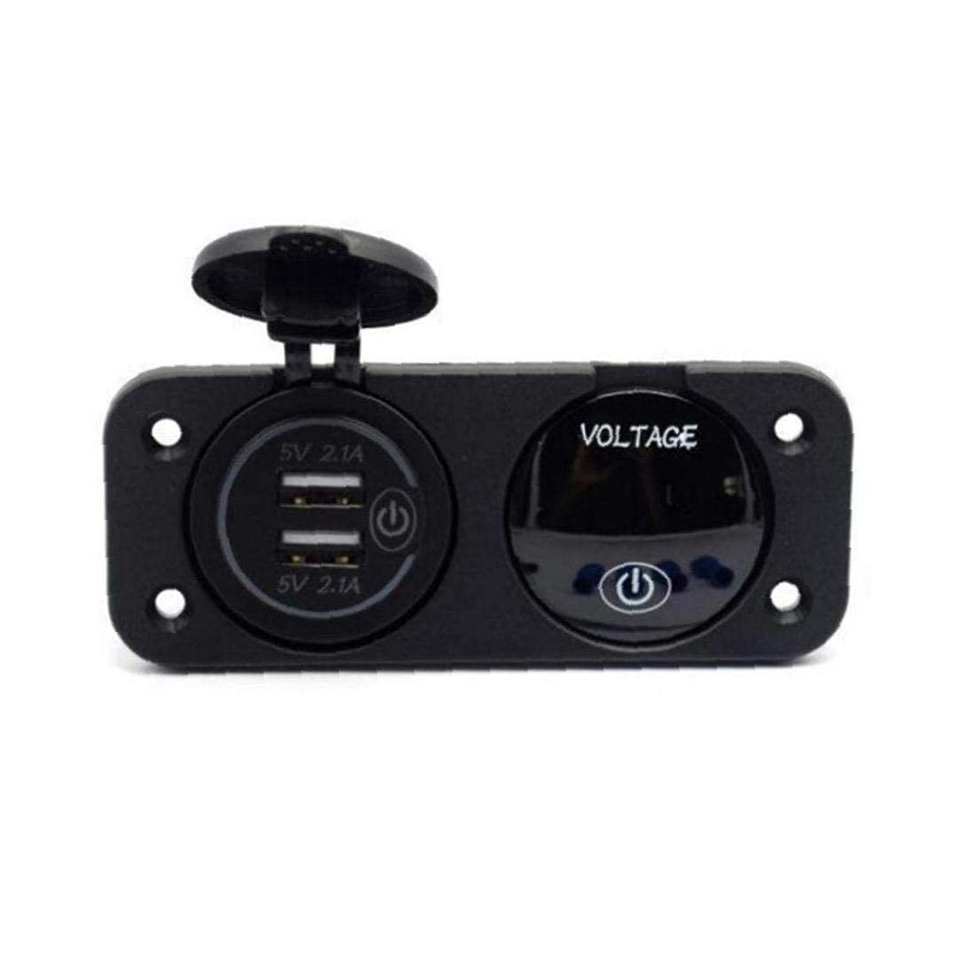 Touch Switch Motorcycle Modified 4.2a Mobile Phone Car Charger Car Modified Usb Voltmeter 12v-24v Charger