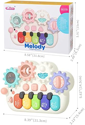 Baby Musical Piano, Cute Hedgehog Keyboard Musical Sound Baby Toys with Light,Early Activities Development Learning Newborn Toy Gift for 6 8 12 18 Months 1-2 Year Old Boys Girls 7 41hhCsl9CAL. AC