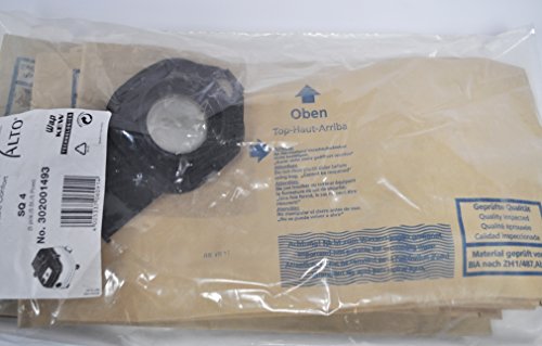 WAP SQ4 ALTO - Bolsas de papel para aspiradora de tanque de 10 galones, paquete de 5