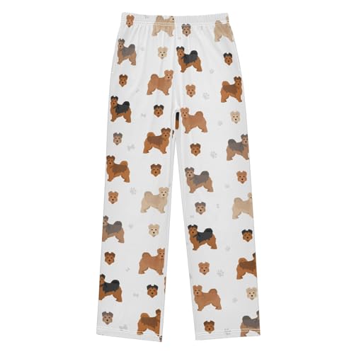 Boys' Pants Dogs Cute Long Bottoms Jogger Pants Elastic Waist Trousers with Pockets S-XL