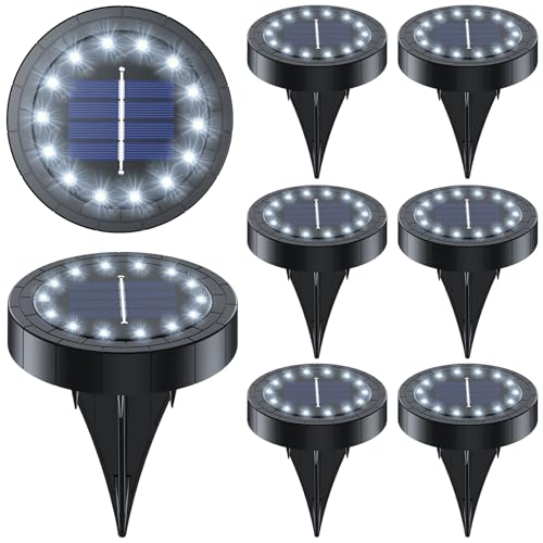 GIACOMO 14 LED Luci da Esterno Giardino Solari IP65, Faretti Solari a Led da Esterno per Prato Vialetto Scala Paesaggio