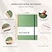 Large Spiral Notebook College Ruled with Tab Stickers A4 Notebooks for School Supplies Hardcover Spiral Notebook 8.5 x 11 Journal Note Book for Work Note Taking Women Men Writing, 220 Pages, Green