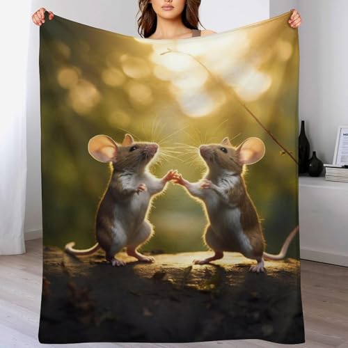Couverture souris flannel douce chaude lavable 140×180cm de lit - 2