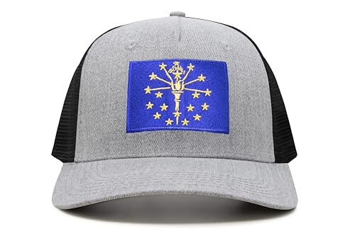 Image of International Tie State Hat for Men and Women, Adjustable Snapback Trucker Baseball Cap with Embroidered Patch