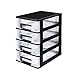 Produktbild VICASKY 4 Schubladen Desktop Storage Organizer Kunststoffbehälter Storage Organizer Kommode Organizer Home Dresser