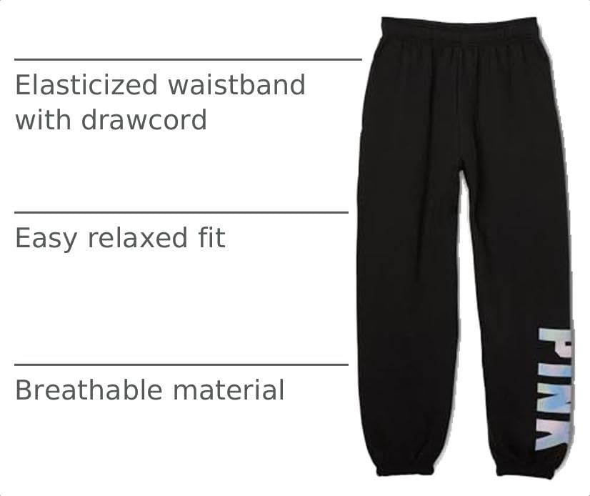 Victoria's Secret Women's Pink Logo Campus Sweatpants, Multi, (XS) - image 4