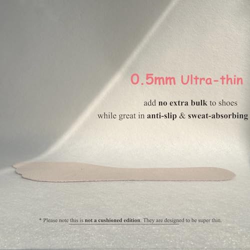 Image of 2 Pairs Pigskin Non-Slip High Heel Inserts, Ultra-Thin Adhesive Barefoot Sandal Inserts, New Lengthened 3 /4 Weight Shifting Insoles for Dress Shoes, Flats and Boots