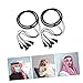 Gogogmee 2pcs Elegant Arab Head Scarf Ropes Men's Fashion Headband for Middle East Costumes