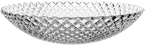 Shopiable Store Crystal Glass Fruit Bowl for The Counters, Fruit Basket Stand Vegetables Serving Bowl Large Decorative for Kitchen, Reception, Dining Table (Transparent)(10 Inch)