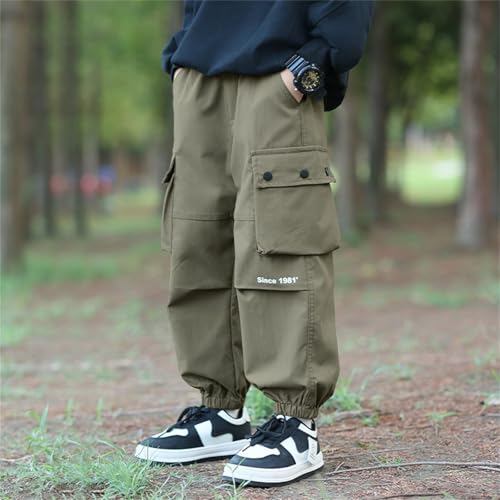 Children Boy's Jogger Cargo Streetwear Ankle Casual Harem Pants Spring Summer Elastic Waist Pants with Pocket2