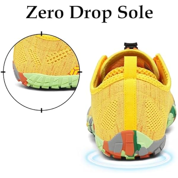 SAGUARO Босоногая обувь для ходьбы, унисекс, с широким носком и подошвой Zero-Drop - мягкая, нескользящая, дышащая