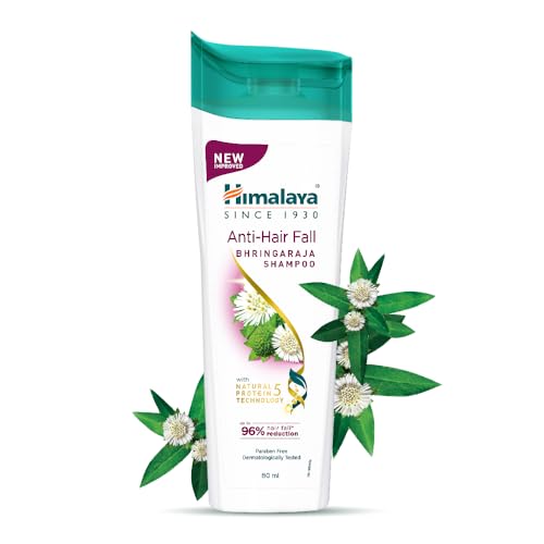 Himalaya Anti-Hair Fall Bhringaraja Shampoo, Reduces Hair Fall, Makes Hair Healthy, With Bhringaraja & Palasha,For Men And Women, 80Ml, 100 Grams