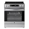 Kenmore 2296853 5.6 cu. ft. Front Control Electric Induction Range Oven - 4 Dual Ring Elements, True Convection, Air Fry, Self Clean, Turbo Boil, Chrome Racks, Storage Drawer - Stainless Steel
