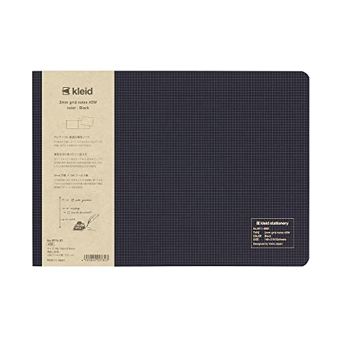 Carnet de notes kleid 8915-03 A5W horizontal à grille fine pour corriger le manque d'espace