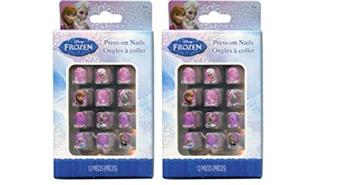 Disney Frozen Elsa, Anna & Oalf 12 Pc Press-on Nails X 2