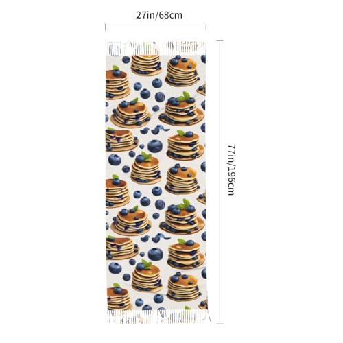 Yaxinduobao Blueberry pancakes03 Écharpe à bords chauds pour printemps, automne et hiver Unisexe, Comme indiqué sur la photo, Taille unique – vue 5