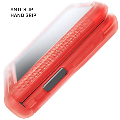 Image of Ghostek COVERT Pink Galaxy Z Flip 4 Case for Women Girls Full Hinge Protection and Crystal Clear Back Durable Premium Protective Shockproof Phone Cover Designed for 2022 Samsung Flip4 5G (6.7 inch) (Pink)
