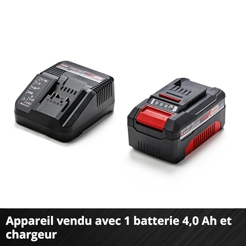 Einhell Meuleuse d’angle sans fil TC AG 18115 Li 1 x 4 0 Ah 18 V disque Ø 115 mm profondeur de coupe 28 mm démarrage progressif poignée auxiliaire avec 1 batterie 4 0 Ah et 1 chargeur - vue 5