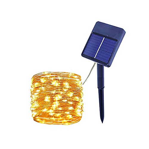 Regalos de Invierno Luces solares para exteriores, Whuooad Luces de hadas con energía solar, Luces de alambre de cobre de decoración a prueba de agua para el patio, los árboles, la Navidad y la fiest Cover