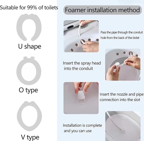 Image of PRANIJ Sitz Bath Basin for Toilet with Flusher - Foldable Sitz Tub for Postpartum Care, Hemorrhoids, Piles, Anal Fissures, Post-Surgery Recovery & Elderly Hygiene - Portable, Ergonomic & Easy to Clean (Cloud Grey)