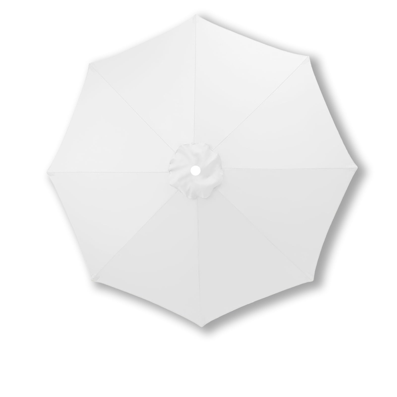 UemumPem 3.5m/3.0m/2.8m/2.7m/2.5m/2.3m/2.0m Replacement Parasol Canopy, 6/8 Ribs for Garden Umbrella Replacement Fabric, UPF 50+ Parasol Replacement Canopy for Market/Beach (White,2.3m / 8 Ribs)