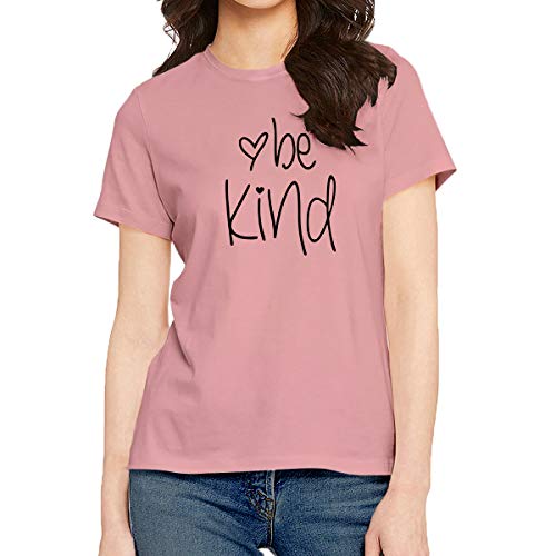 Women's Regular Fit Be Kind Text Cotton Graphic Printed Round Nec...
