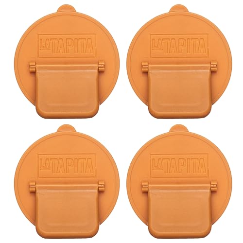 Plastic Caps for cans - Premium soda can lids - Can Cover For Standard Size Drink - Must-have Beach Accessories - Accessories for Soft Drinks - Reusable Fizz Lids - BPA Free - 4 pack (Cinnamon)