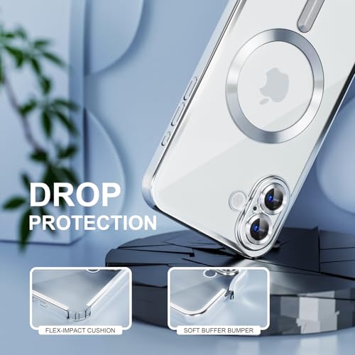 Image of Misea Magnetic for iPhone 16 Plus Case Compatible with MagSafe Silver